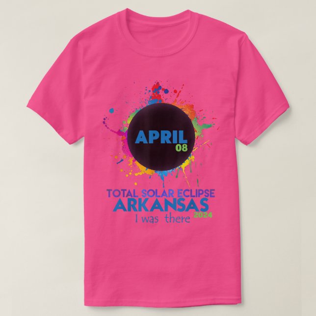 Camiseta Total Solar Eclipse Arkansas 2024 Totalit Colorido (Frente do Design)
