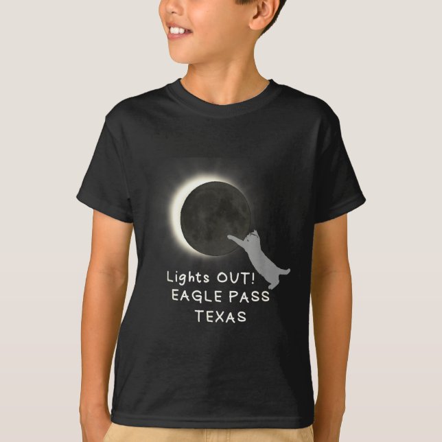 Camiseta Total Solar Eclipse Cat Eagle Illustration (Frente)