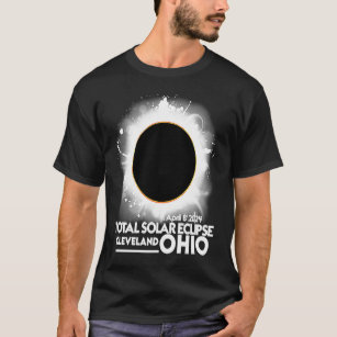 Camiseta Total Solar Eclipse Cleveland Ohio 8 De Abril De 2