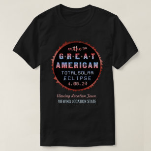 Camiseta Total Solar Eclipse da América do excelente 8 de a