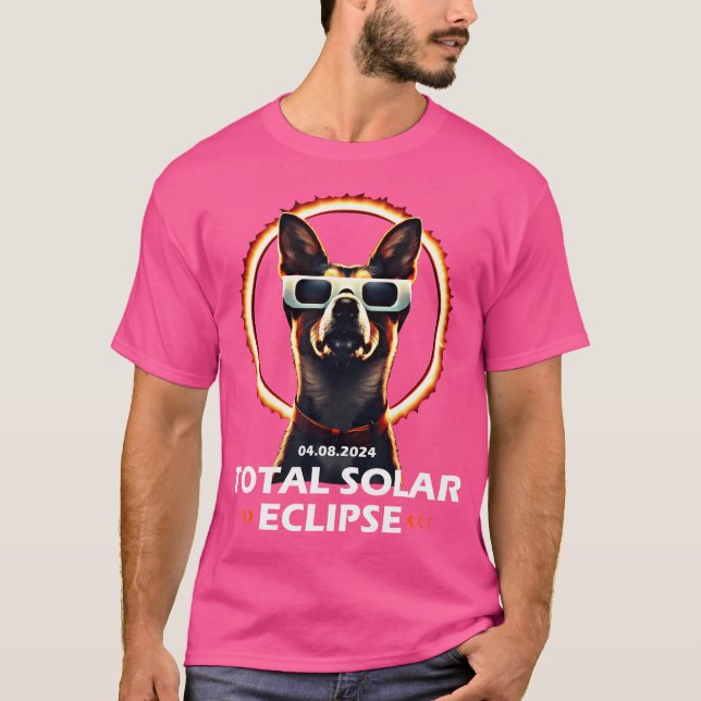 Camiseta Total Solar Eclipse Dog April 8 2024 Usa Astronomy (Frente)