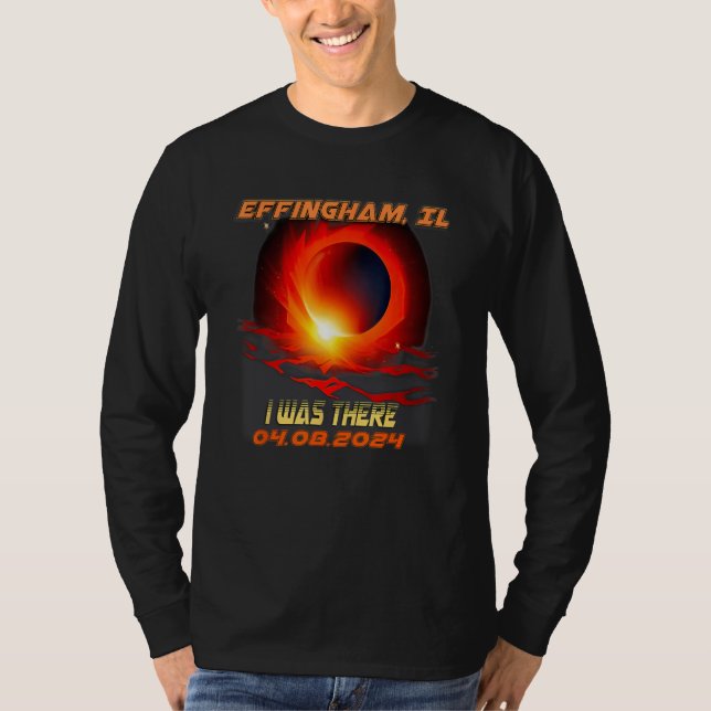 Camiseta Total Solar Eclipse I Was There Effingham Illinois (Frente)