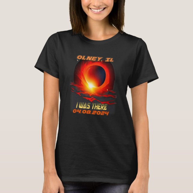 Camiseta Total Solar Eclipse I Was There Olney Illinois IL (Frente)