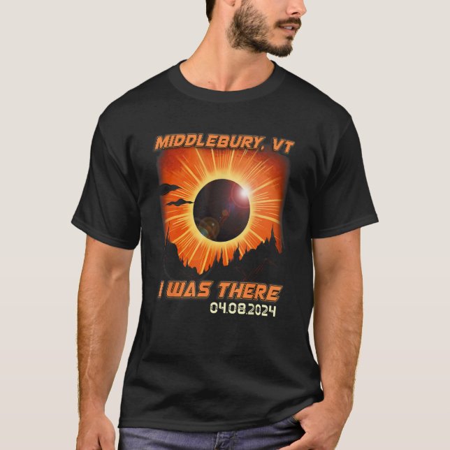 Camiseta Total Solar Eclipse Mountain Hiking Middlebury Ver (Frente)