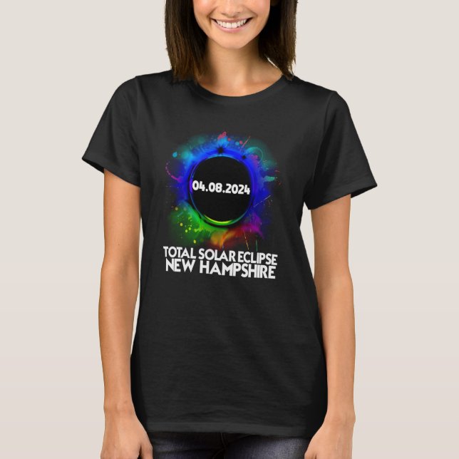 Camiseta Total Solar Eclipse New Hampshire 2024 Totality Co (Frente)