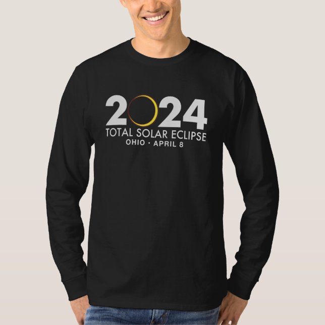 Camiseta Total Solar Eclipse Ohio 2024 April 8 Totality Eve (Frente)