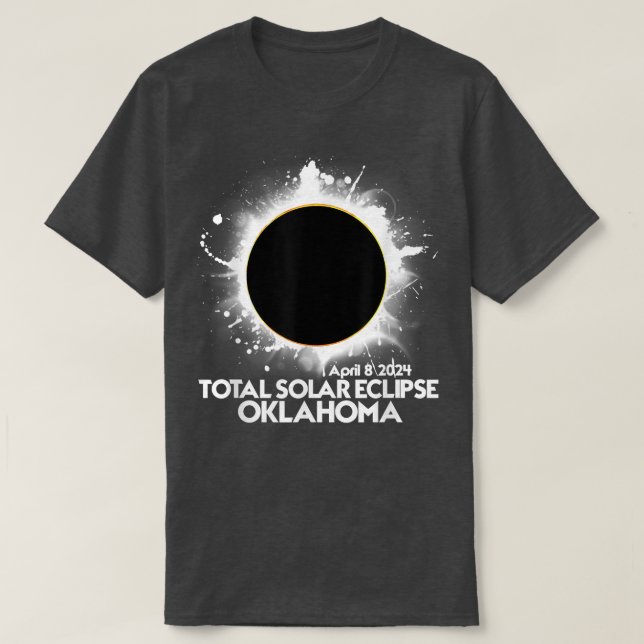 Camiseta Total Solar Eclipse Oklahoma 2024 Totality America (Frente do Design)