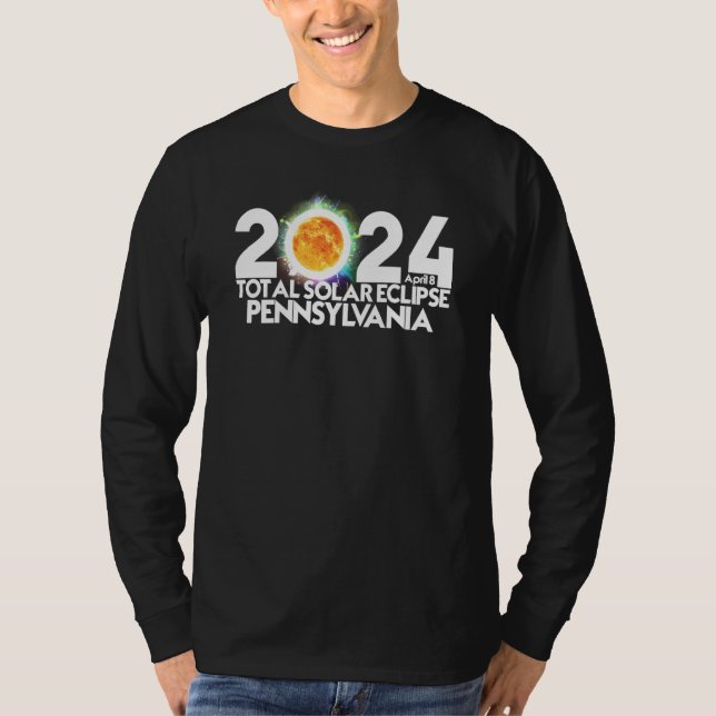 Camiseta Total Solar Eclipse Pennsylvania 2024 American Tot (Frente)