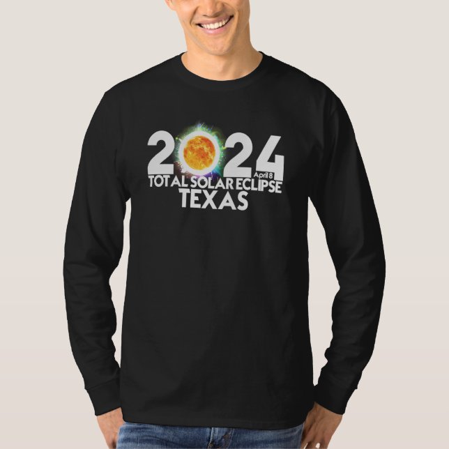 Camiseta Total Solar Eclipse TEXAS 2024 American Totality (Frente)