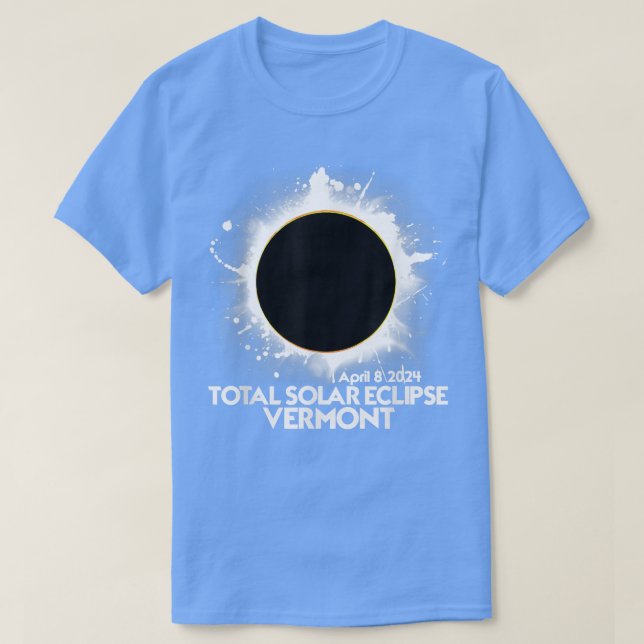 Camiseta Total Solar Eclipse Vermont 2024 American Totality (Frente do Design)