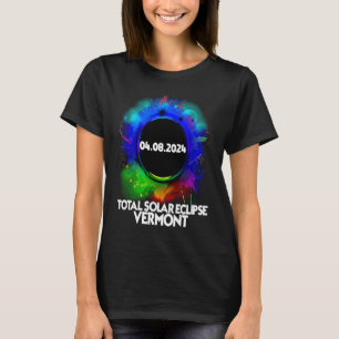 Camiseta Total Solar Eclipse Vermont 2024 Colorir Americano