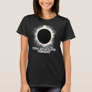 Camiseta Total Solar Eclipse Vermont 2024 Totalidade Americ