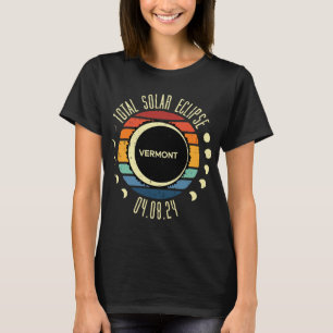 Camiseta Total Solar Eclipse Vermont Retro 2024 Men Women K