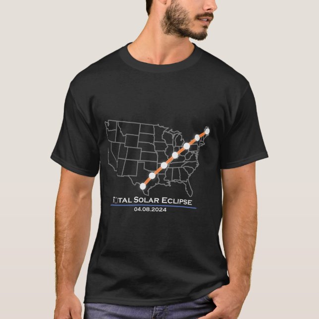 Camiseta Total Total Eclipse Solar abril 8 2024 (Frente)