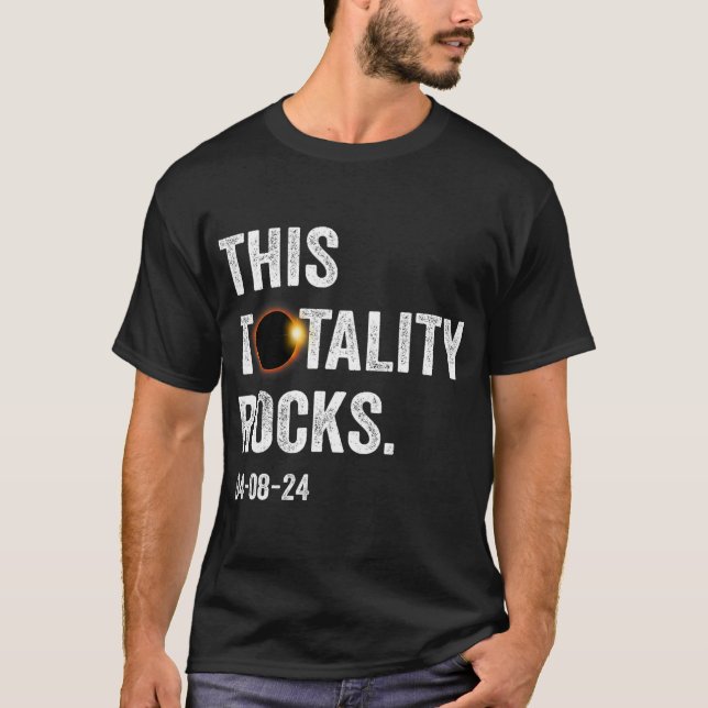Camiseta Totalidade das Rochas Engraçadas Eclipse Solar Tot (Frente)