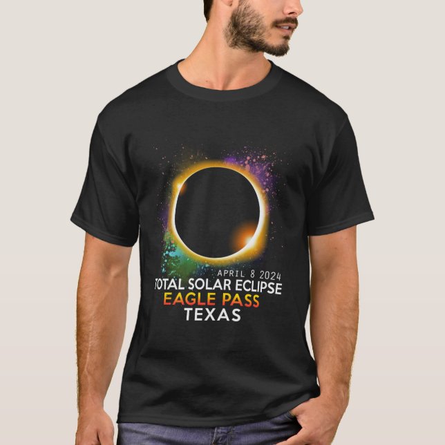 Camiseta Totalidade de Águia Solar Eclipse Passando no Texa (Frente)