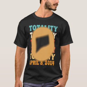 Camiseta Totalidade do Connecticut Eclipse Solar Abril 8 20