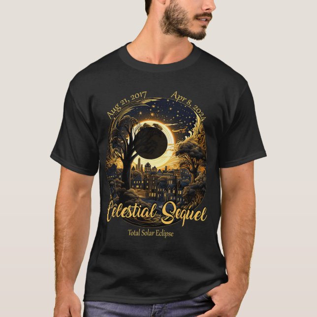 Camiseta Totalidade do Eclipse Celestial Total 2017 (Frente)