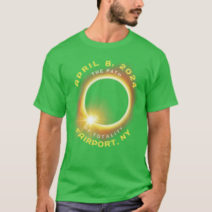 Camiseta Totalidade do Eclipse Solar de New York abril 8 2