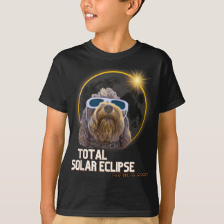 Camiseta Totalidade Eclipse Solar Goldendoododle com Eclips