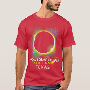 Camiseta Totalidade Eclipse Solar Total Abril 8 2024 Águia 