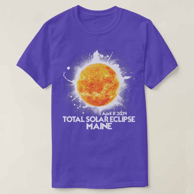 Camiseta Totalidade MÁXIMA 2024 Eclipse Solar Total (Frente do Design)