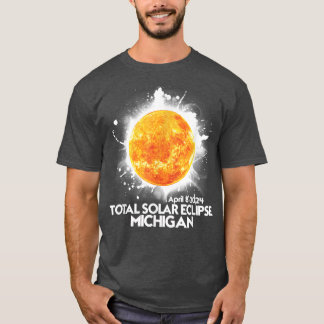Camiseta Totalidade Michigan 2024 Total Solar Eclipse Ameri