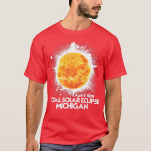 Camiseta Totalidade Michigan 2024 Total Solar Eclipse Ameri