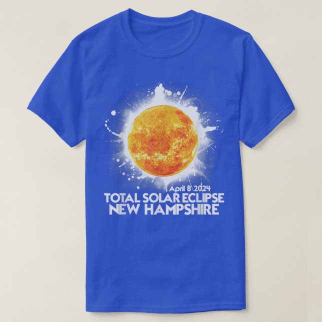 Camiseta Totalidade New Hampshire 2024 Total Solar Eclipse  (Frente do Design)