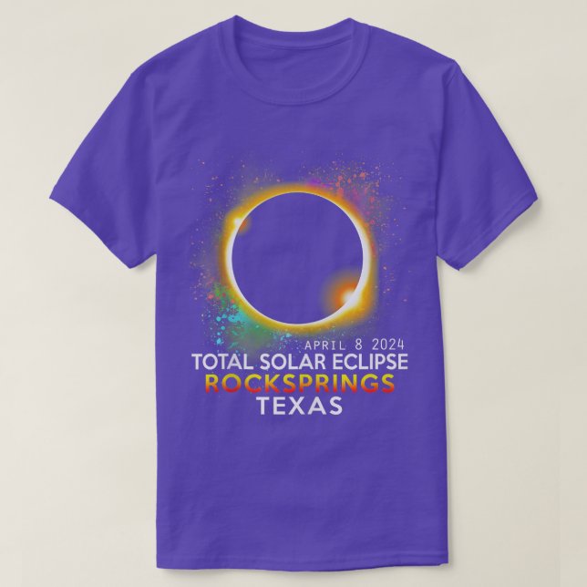 Camiseta Totalidade Total de Eclipes Solares das Montanhas  (Frente do Design)