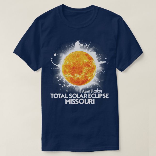 Camiseta Totality Missouri 2024 Total Solar Eclipse America (Frente do Design)