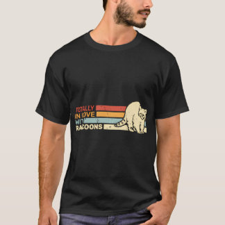 Camiseta Totalmente Apaixonado Por Guaxinins Homens Retro M