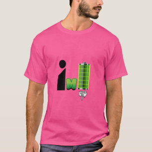 Camiseta Totalmente cobrado Tee Humor Power-Up