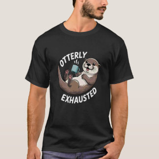 Camiseta Totalmente exausto animal cansado piada engraçada