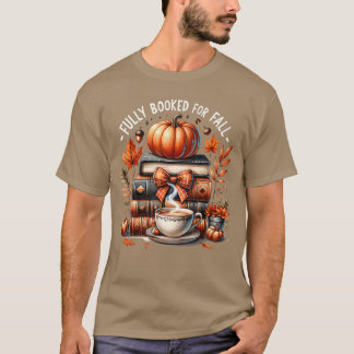 Camiseta Totalmente Reservado para Livros de Outono Abóbora