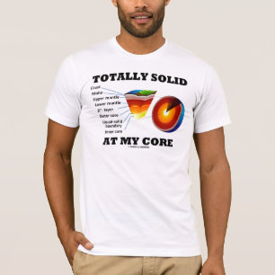 Camiseta Totalmente sólido em meu núcleo (camadas da terr