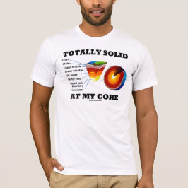 Camiseta Totalmente sólido em meu núcleo (camadas da terra)