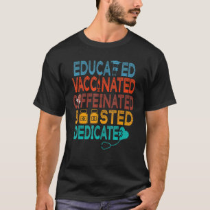 Camiseta Totalmente Vacinado e Reforçado Engraçado Educado
