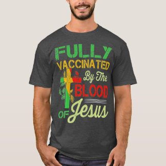 Camiseta Totalmente Vacinado Pelo De Jesus Cristo Cristão E