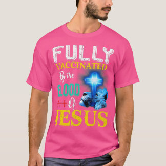 Camiseta Totalmente Vacinado Pelo De Jesus Cristo Cristão E