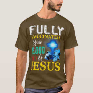 Camiseta Totalmente Vacinado Pelo De Jesus Cristo Cristão E