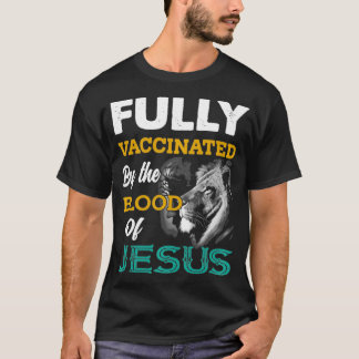 Camiseta Totalmente vacinado pelo sangue de Jesus lion Pull
