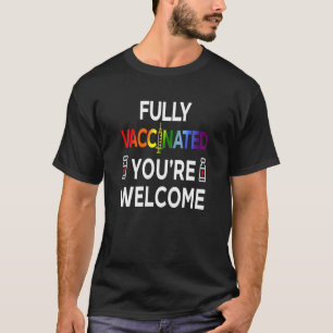 Camiseta Totalmente vacinado Você é bem-vindo LGBT