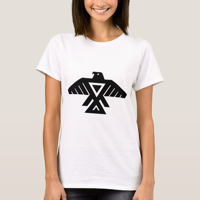 Camiseta Totem americano de Thunderbird do indiano (Frente)