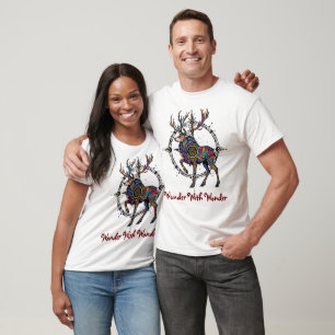 Camiseta Totem de Veados Tribal Místico