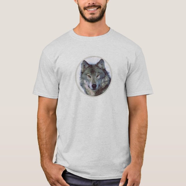 Camiseta Totem do animal do lobo (Frente)