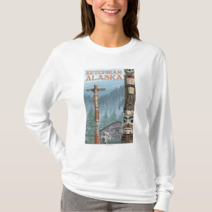 Camiseta Totem pólos - Ketchikan de Alaska, Alaska