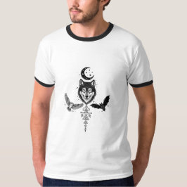 Camiseta Totem Sagrado Lobo e Águia Dreamcatcher