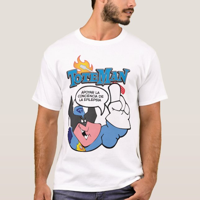 Camiseta ToteMan apoia a Sensibilização para a Epilepsia (E (Frente)