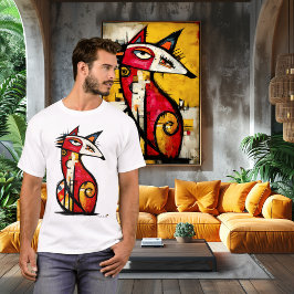Camiseta Totemic Fox – Abstract Tribal Symbol